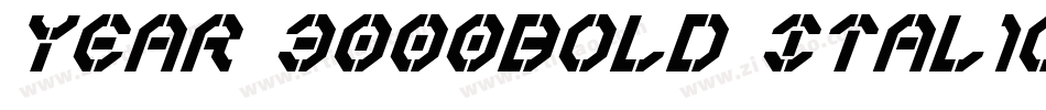 Year 3000Bold Italic字体转换
